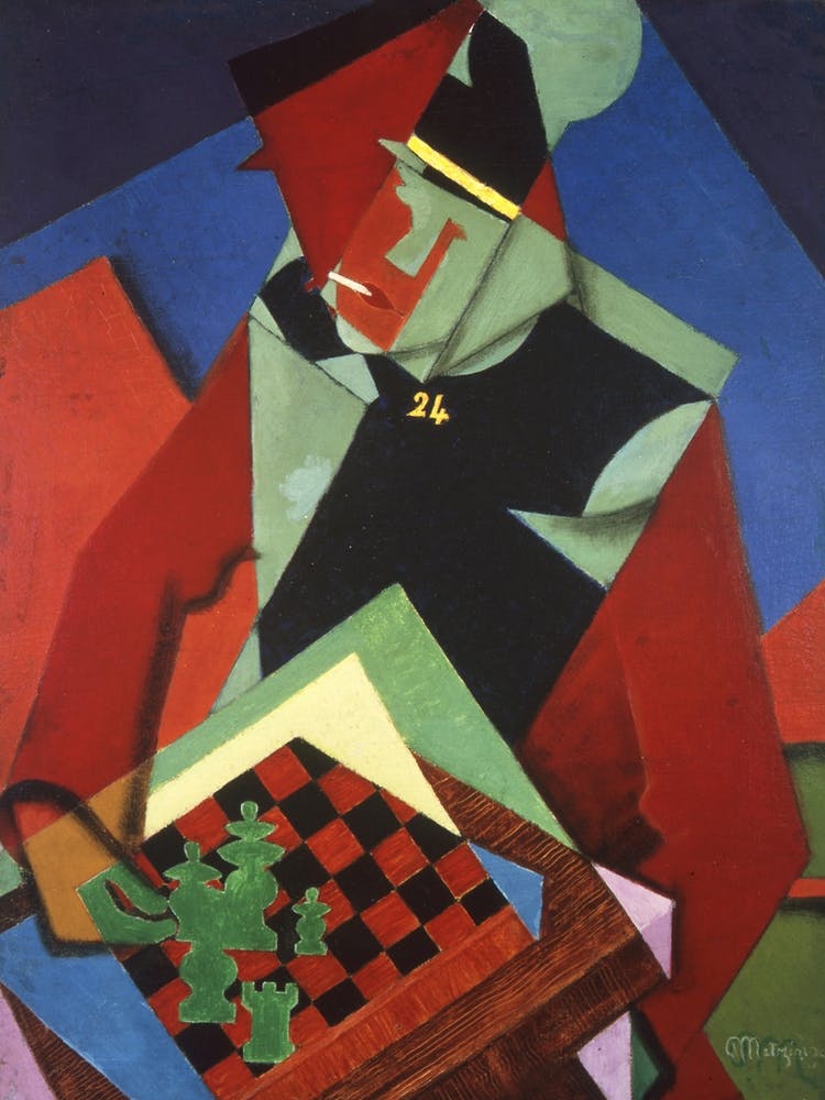 Soldier At A Game Of Chess, Jean Metzinger