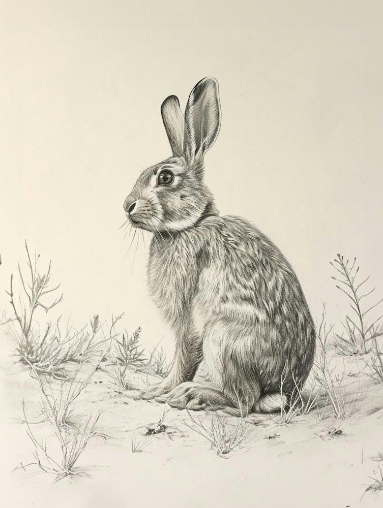 Dutch Rabbit Drawing 2