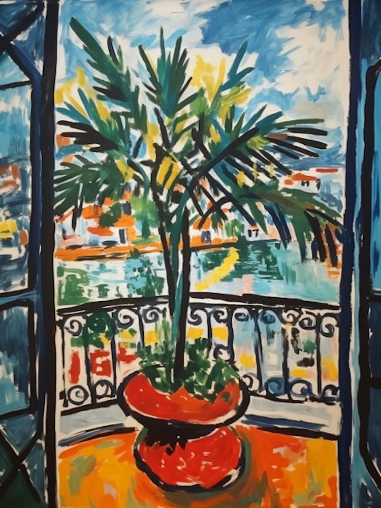 Window Lisbon Portugal In The Style Of Matisse 2