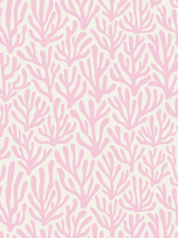 Clustered Coral Ocean Garden White and Pastel Pink