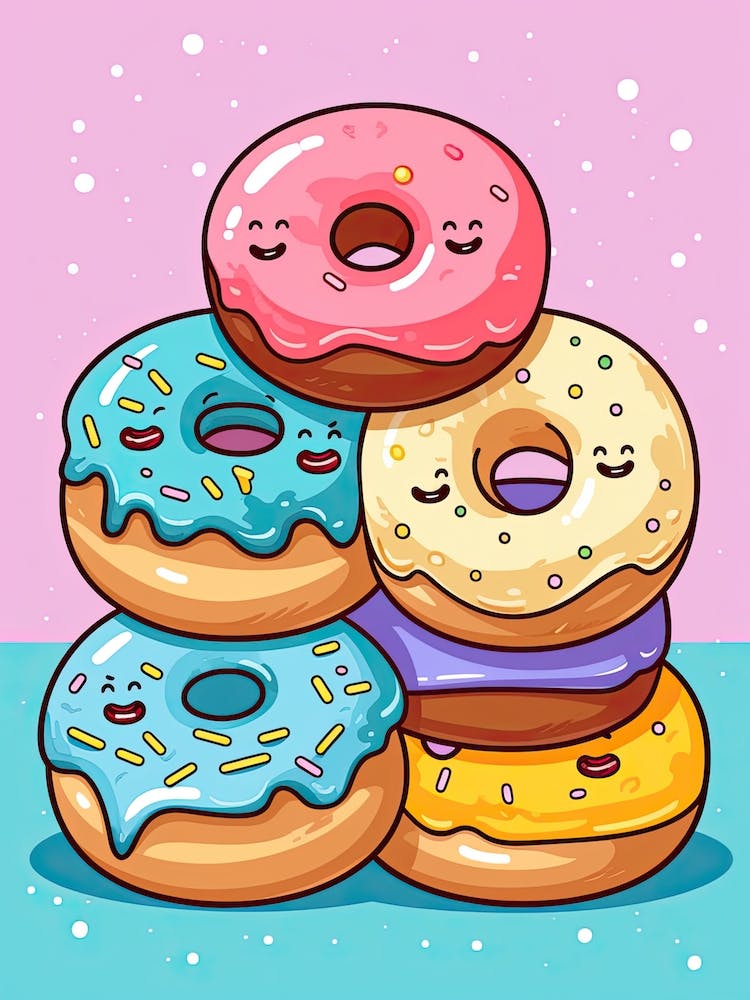 Super Happy Cute Donuts