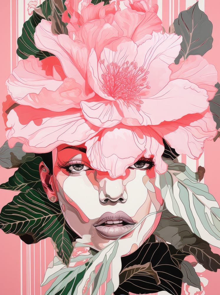 Portrait de Femme Aux Fleurs 2