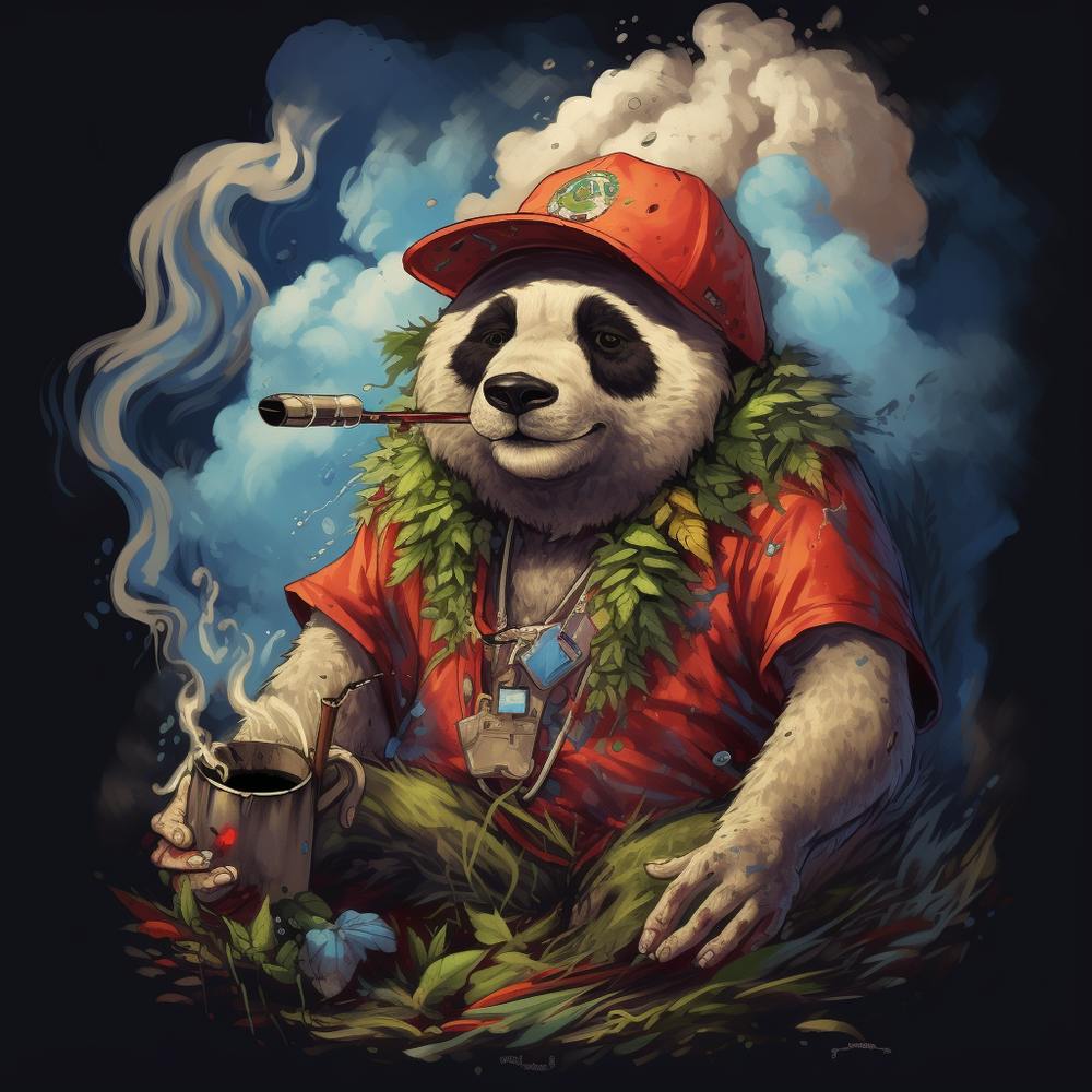 Sauceboss0283 Detailed Panda Bear Wearing A Tie Die Grateful De 6a183709 D5b4 4e09 A446 833de9ca8f74