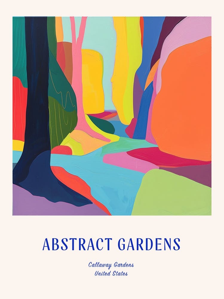 Colourful Gardens Callaway Gardens Usa 4 Blue Poster