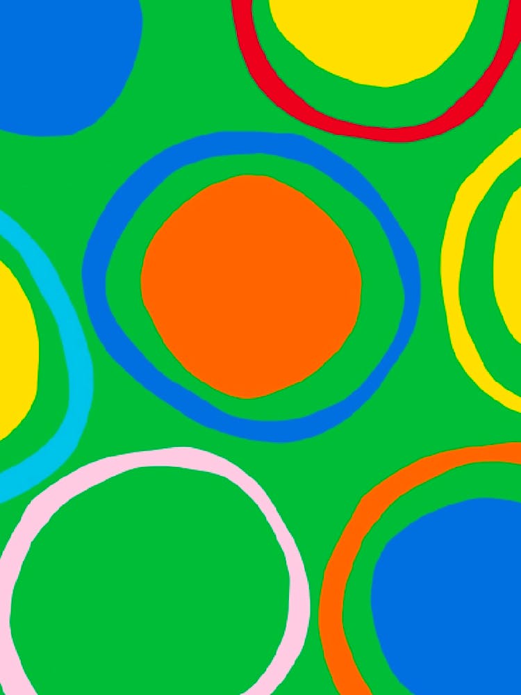 Circles On A Green Background