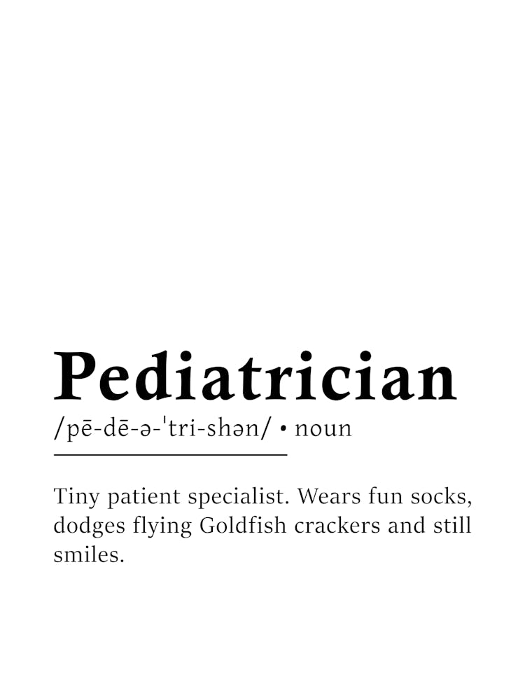 Pediatrician Definition Poster - Dictionary