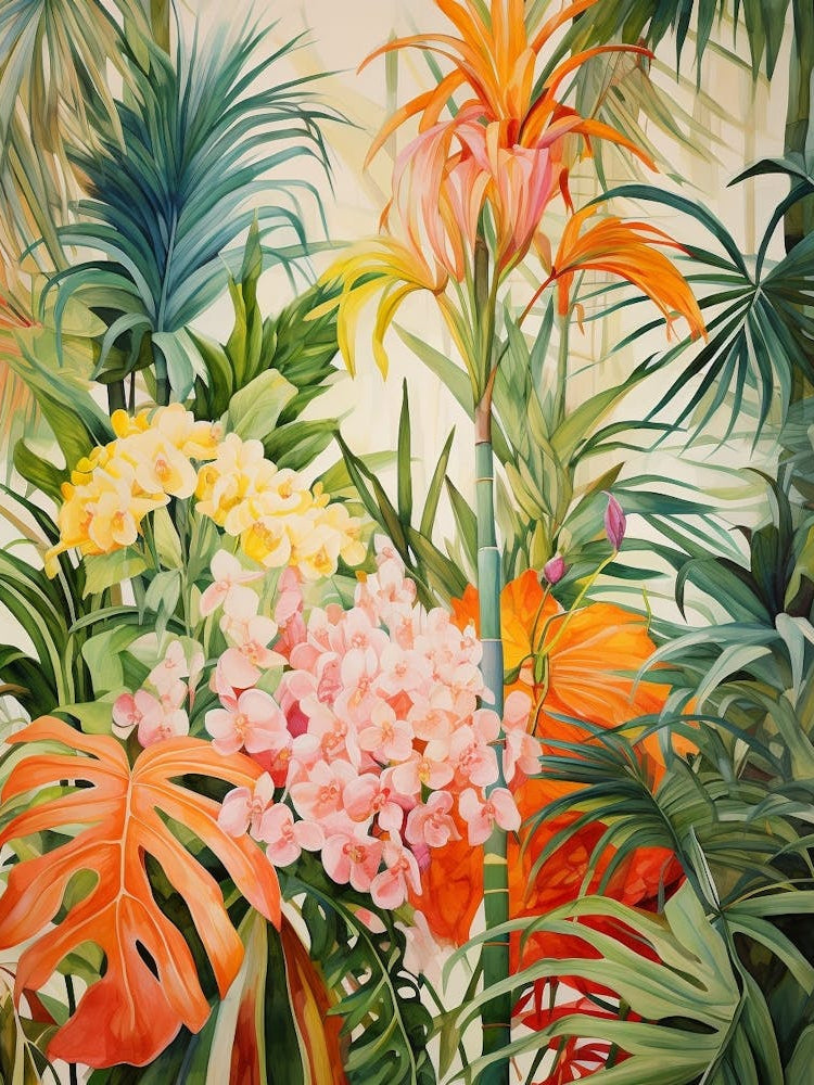 Tropical Plant Painting Areca Palm 1