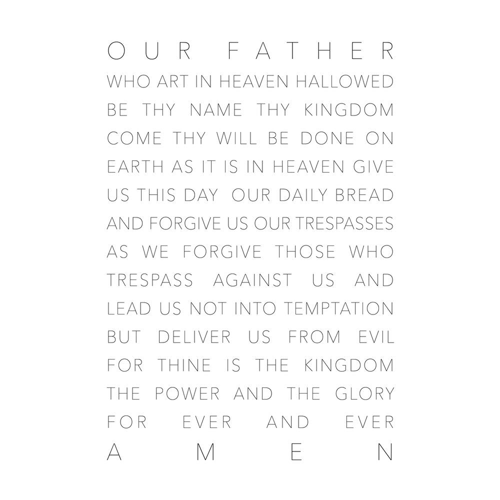 The Lords Prayer White Square