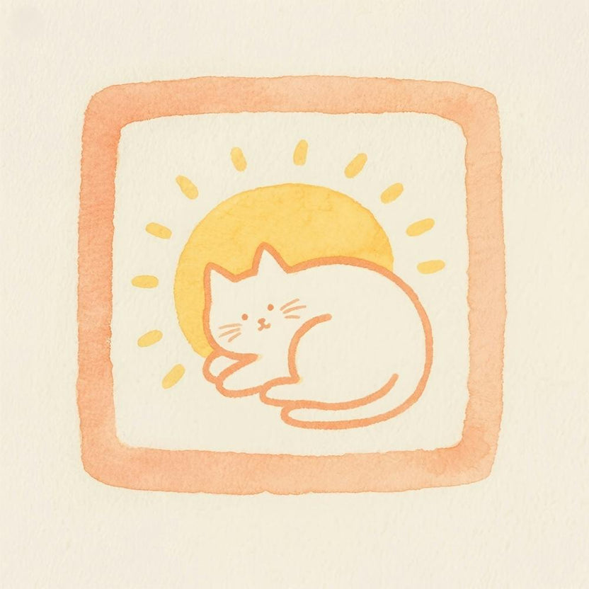 Cat Sleeping On The Sun