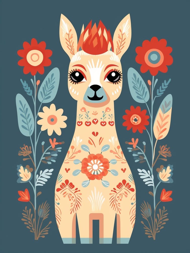 Baby Animal Illustration  Llama 4
