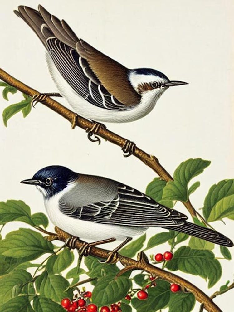 Mockingbird James Audubon Vintage Style Bird