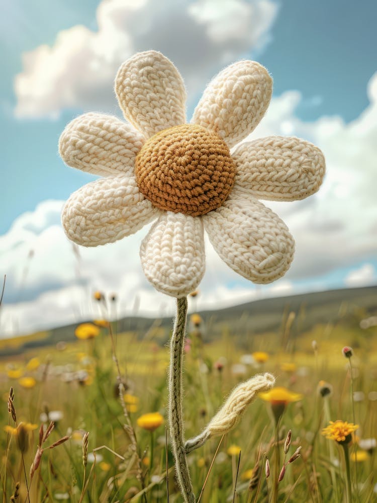 Daisy Knitted In Crochet 2