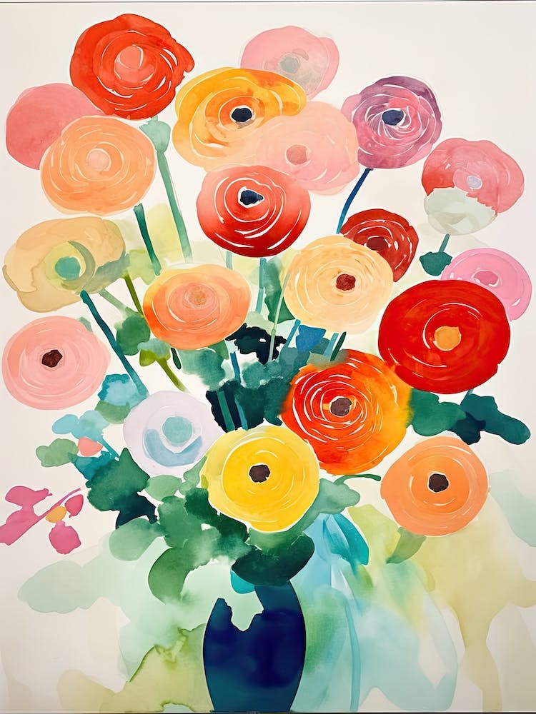 Ranunculus Flower Illustration 1