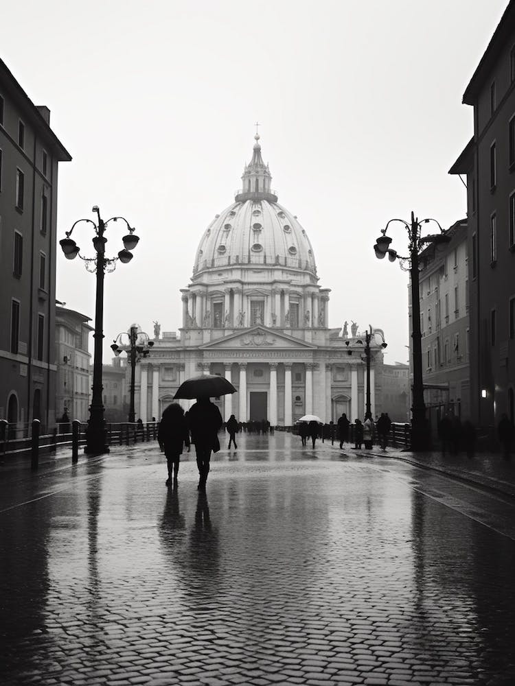 Rome, Italy,  Black And White Analogue Photography  3