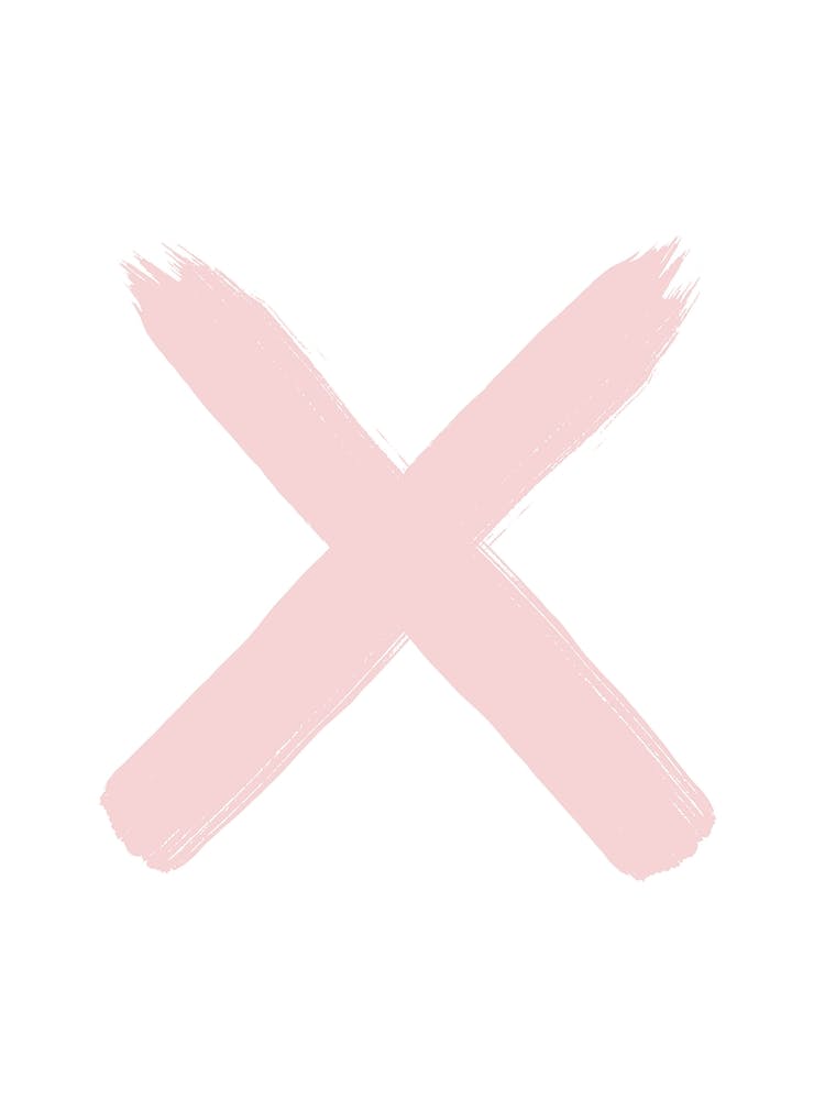 Pale Pink X