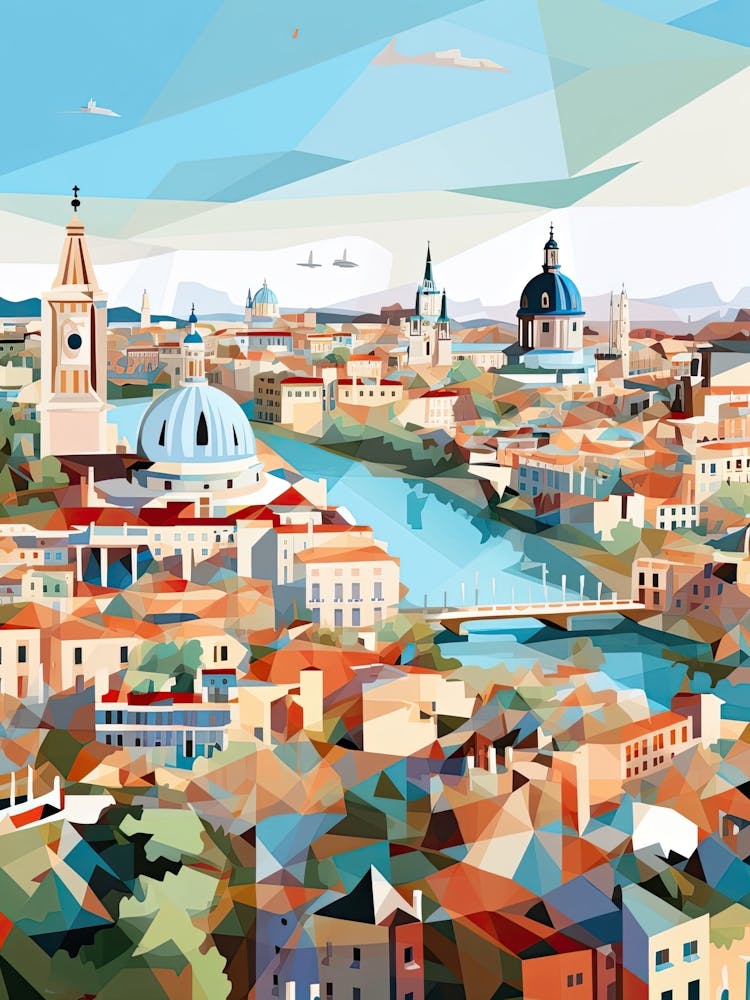 Seville, Spain, Geometric Illustration 1