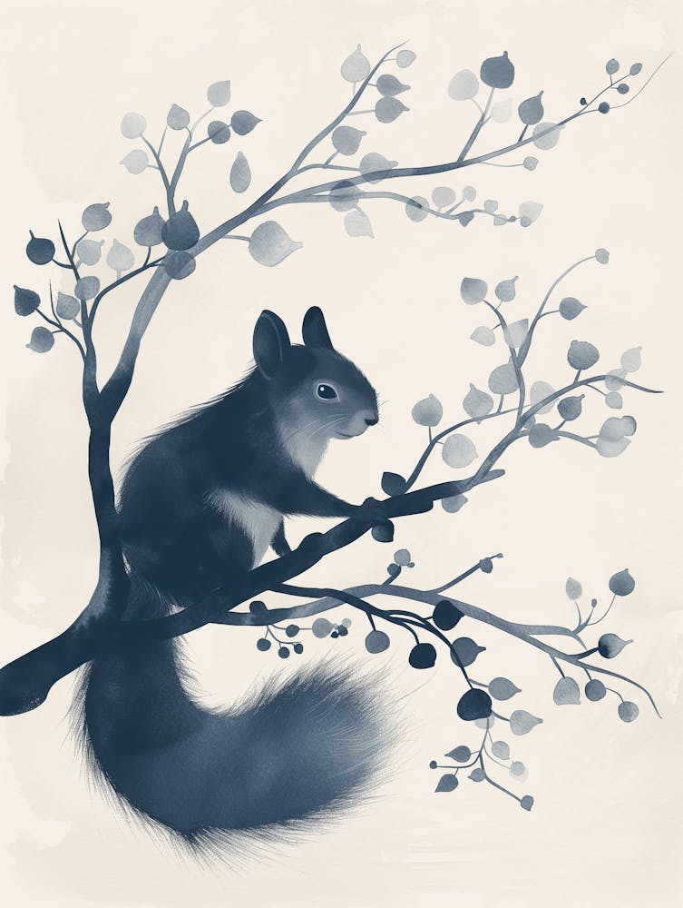 Monochromes Eichhörnchen