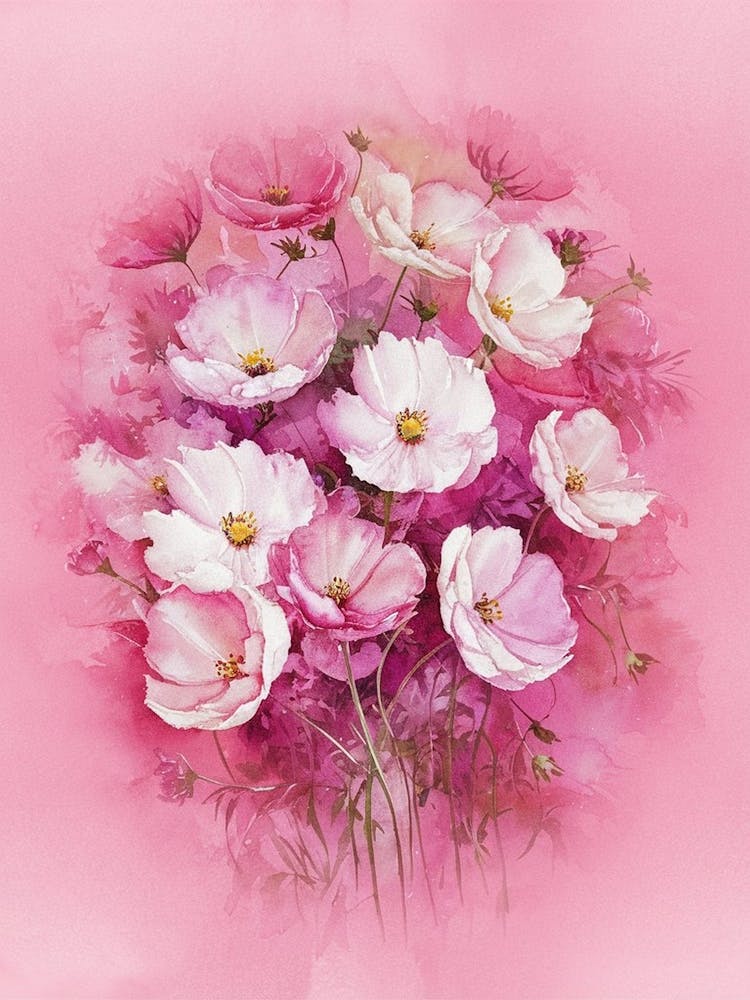 Pink Cosmos Canvas Print