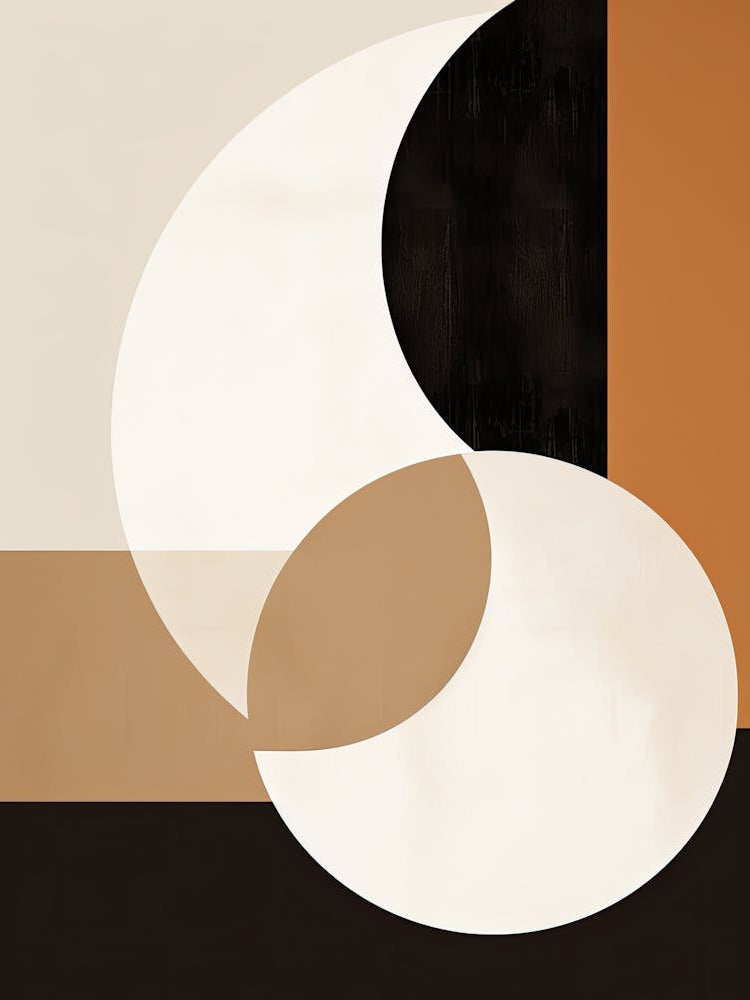 Bauhaus Essence: Circles of Beige Opulence