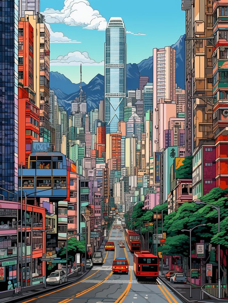 Hong Kong Pixel Art 3