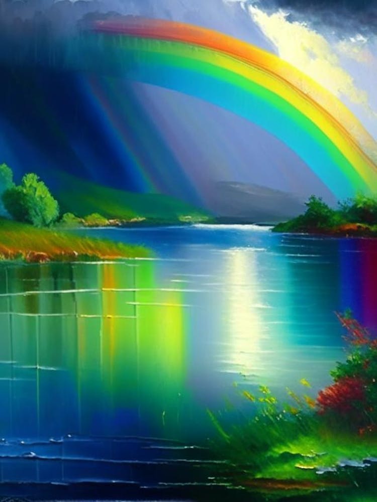 Rainbows Waterscape Impressionism 1