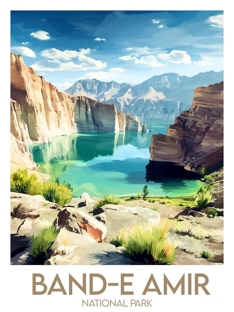 Affiche de voyage Band E Amir National Park