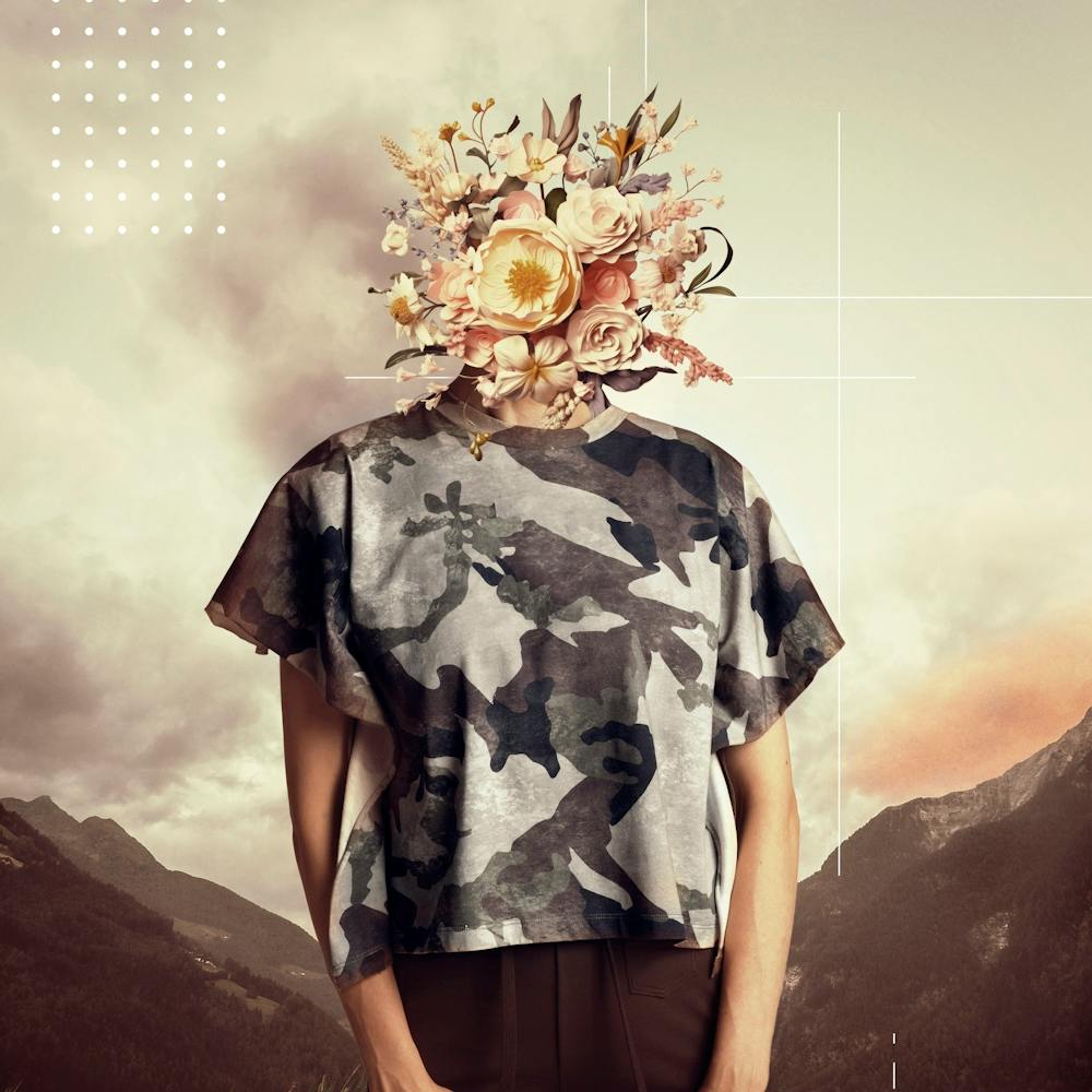 Woman With Flowers On Her Head