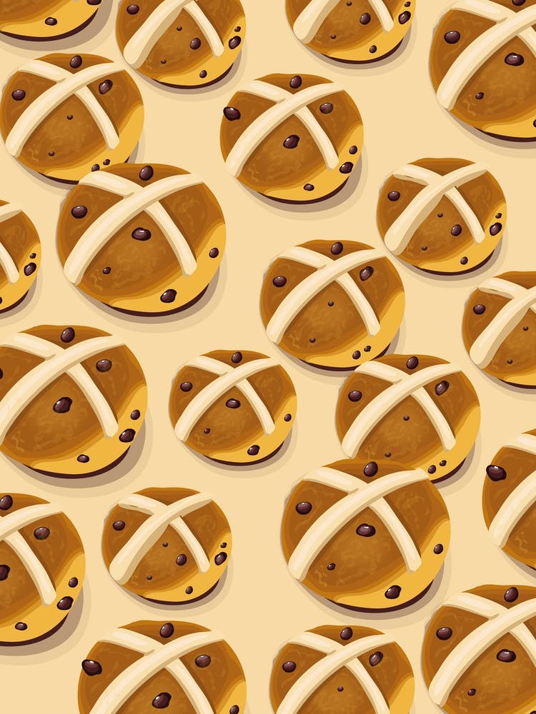 Hot Cross Bun pattern