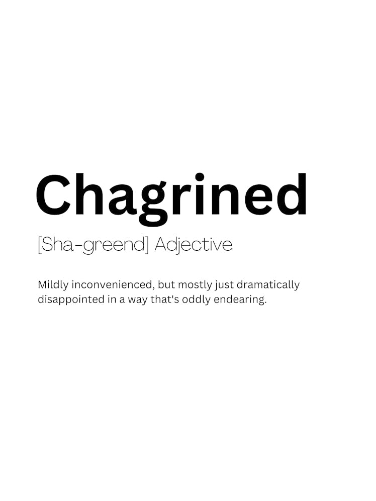 Chagrined Definition Meaning 1