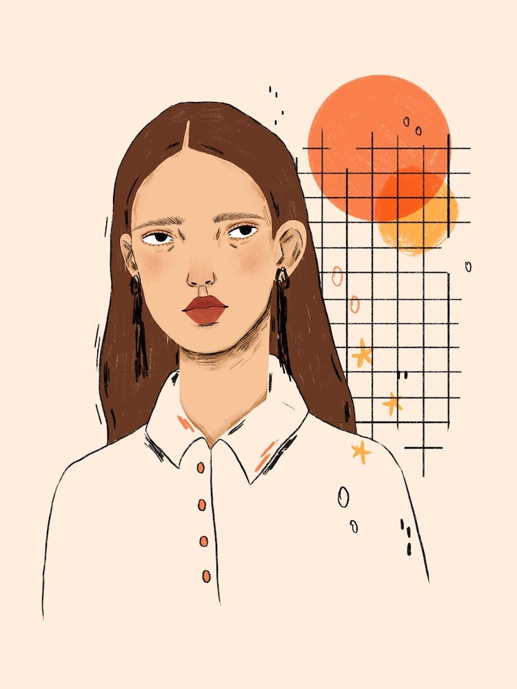 Model And Mixed Pattern Background