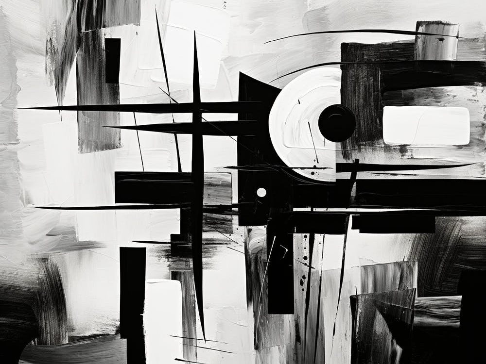 Memory Abstract Black And White 7