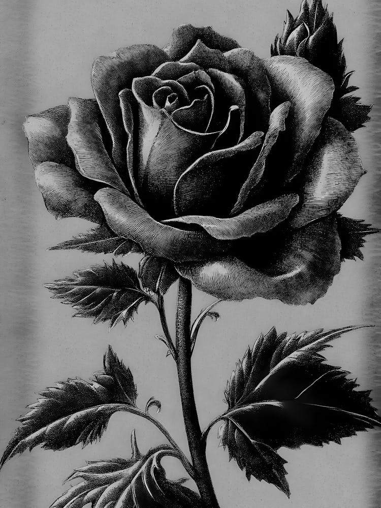 Black And White Rose 11