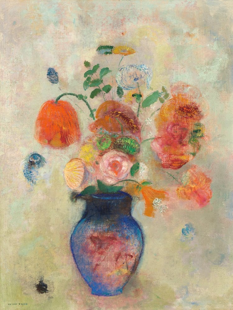 Large Vase With Flowers, Odilon Redon