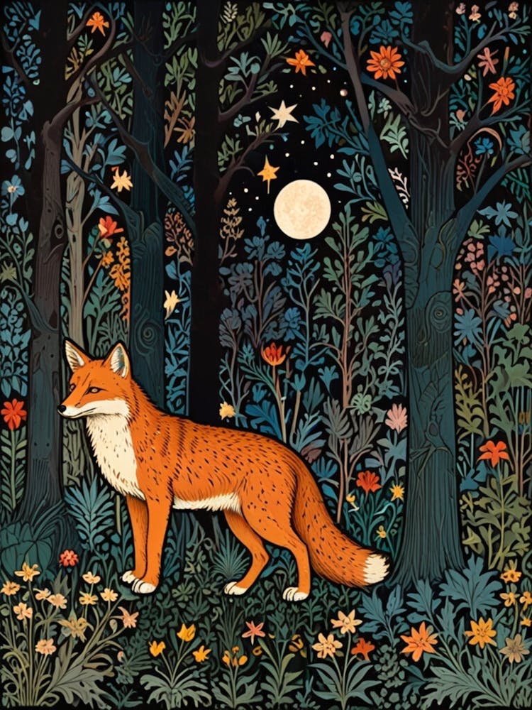 William Morris Fox In The Forest 3
