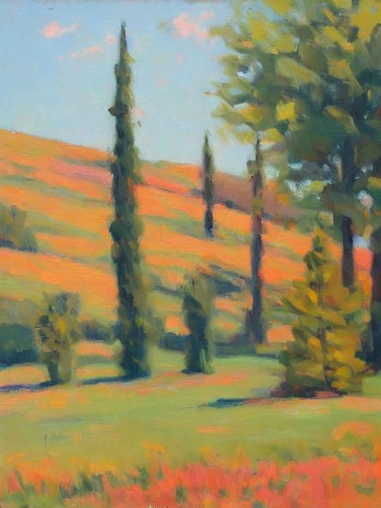 Bald Cypress Tree Watercolour 1