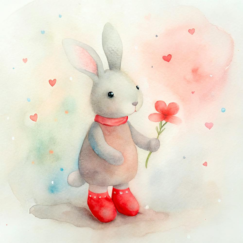 Aquarell-Häschen 1