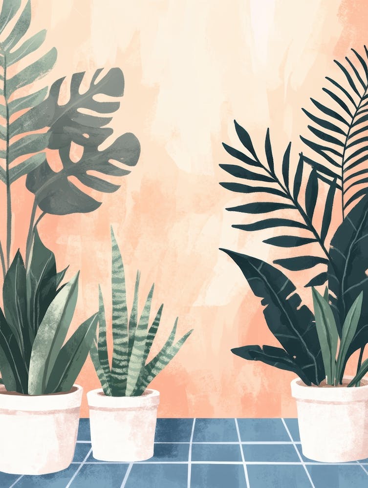 Three Potted Plants 4