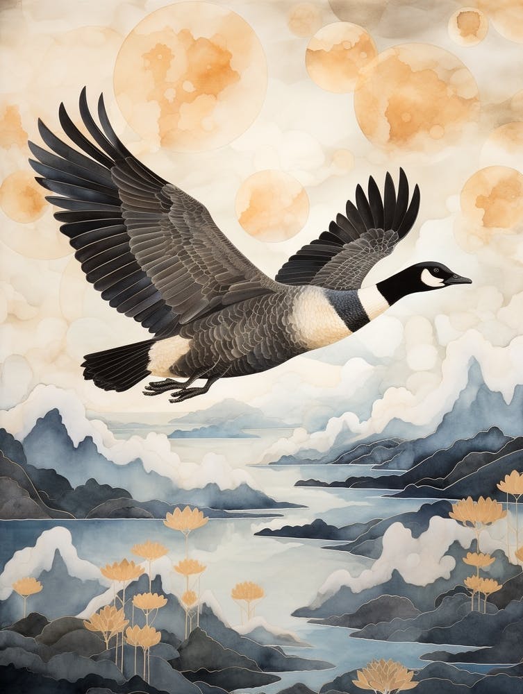 Canada Goose 1 Gold Detail Painting