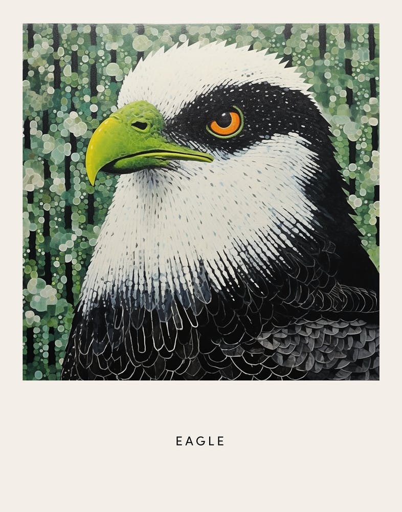 Ohara Koson Inspired Bird Painting Eagle 3 Poster