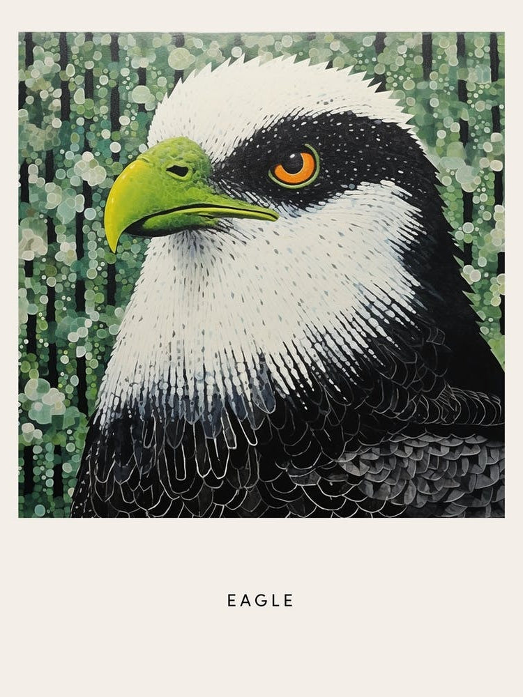Ohara Koson Inspired Bird Painting Eagle 3 Poster