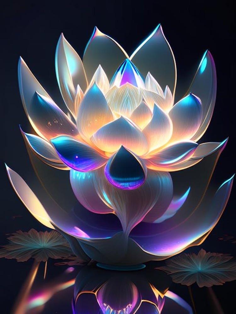 Giant Lotus Holographic 2