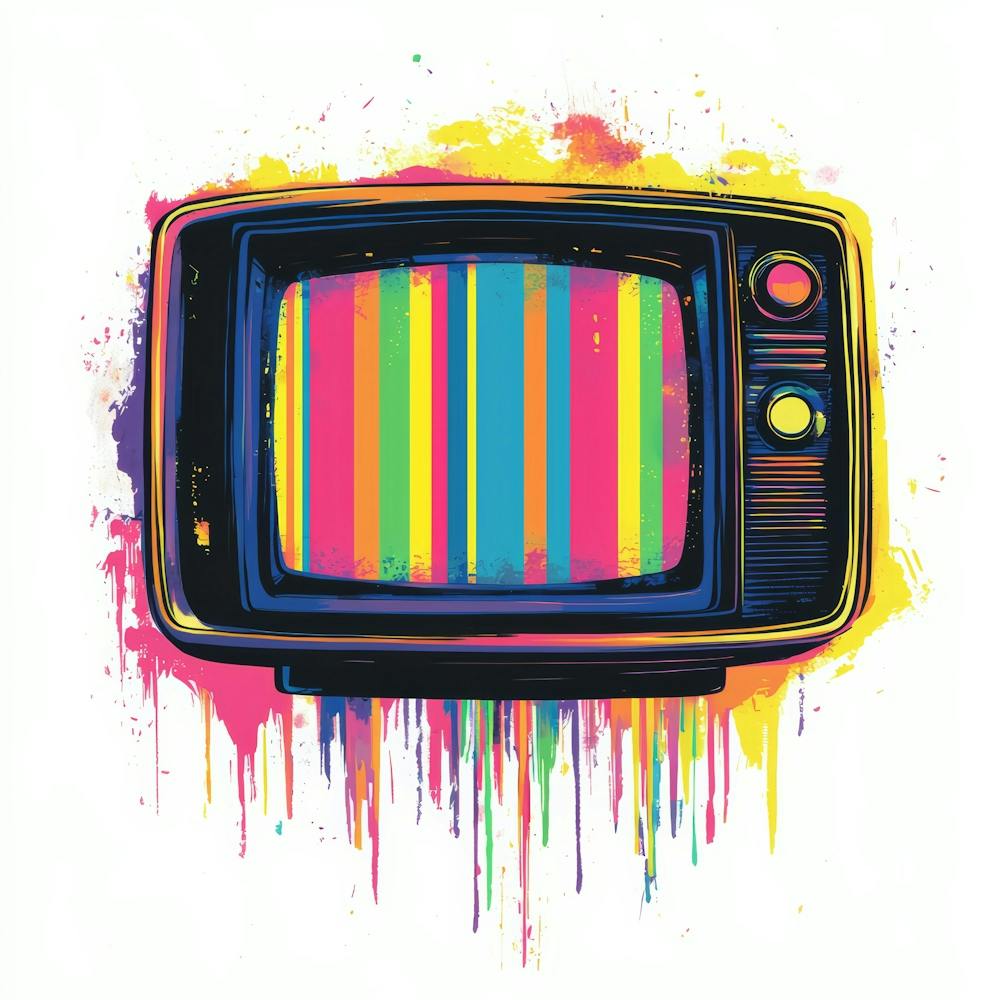 Design Culture Pop Inspiré Télévision Rétro Wit 1