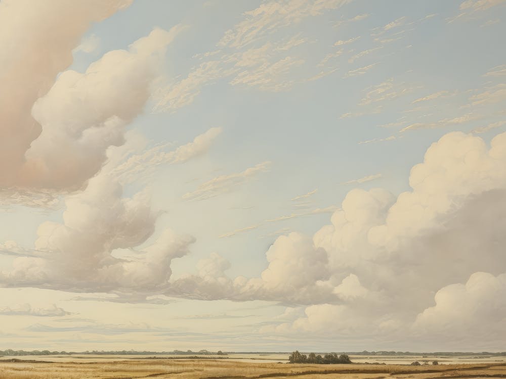 Farm Horizon Oil Painting