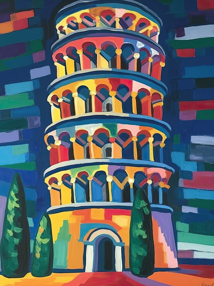Tower Of Pisa Henri Matisse Style 2