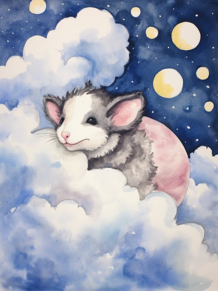 Baby Opossum 2 Sleeping In The Clouds