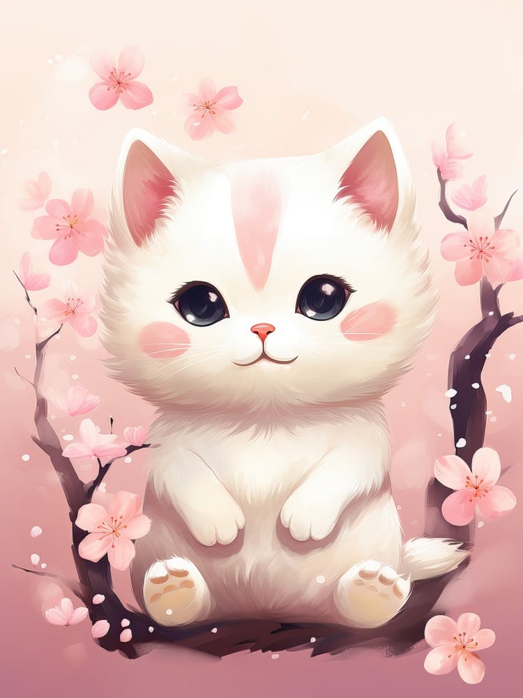 Kawaii Cat Drawings 6