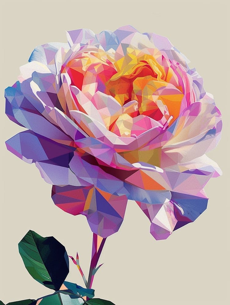 English Roses Painting Abstract 1