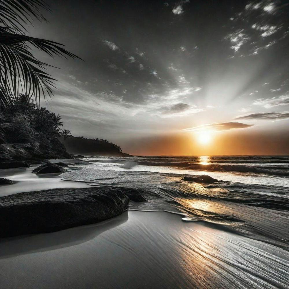 Sonnenuntergang am Strand 672