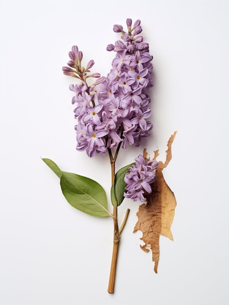 Pressed Wildflower Botanical Art Lilac 1