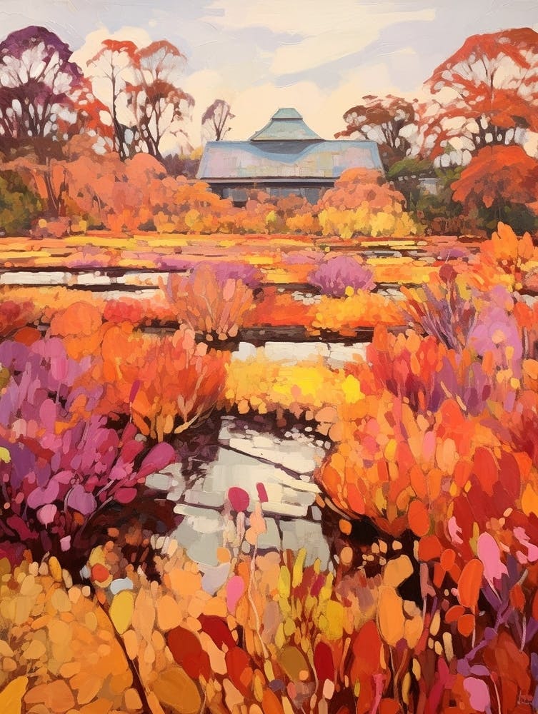 Autumn Gardens Painting Fairmount Park Horticultural Center Usa